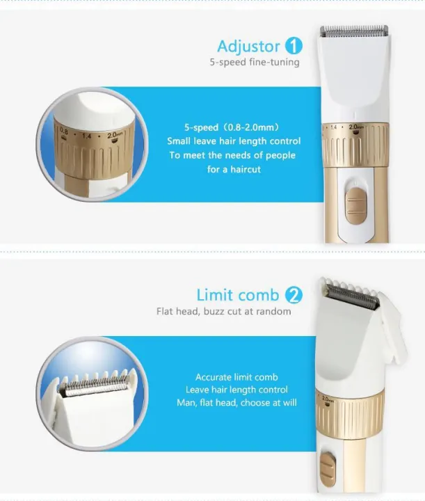 Kemei%20Rechargeable%20Hair%20Clipper%20and%20Trimmer%20Km%209020%20%20%20Gold%20and%20White%20-%20Image%207