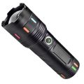 🔦💡 Powerful Aluminium Alloy Flashlight – White Laser LED Torch with Fluorescent Night Glowing Strip | 18650mAh Rechargeable Battery, 800M Long Range, Waterproof, Type-C USB & Digital Display 🌟. 
