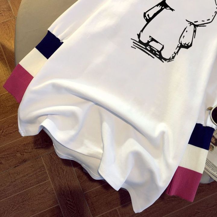 Couple%20Stitching%20Fake%20Two-Piece%20Mid-Length%20Long%20SleeveTWomen's%20T-shirt2023Spring%20and%20Autumn%20New%20Korean%20Style%20Loose%20Bottoming%20Shirt%20Top%20-%20Image%205