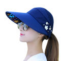 【3C VictoryEagle】Summer Women Anti-UV Foldable Visor Cap Wide Brim Outdoor.