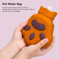 Bear Paw Hot Water Bag Silicone Microwave Heating Hot Water Bottle for Office. 