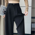 Women'S Loose Spring Summer 2024 New High Waist Wide Legs Slim Casual Trousers Korean Fashion Trend Female Suit Straight Pants. 