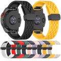 20mm Folding Buckle Hole Silicone Watch Band For Garmin Fenix 7S Solar. 
