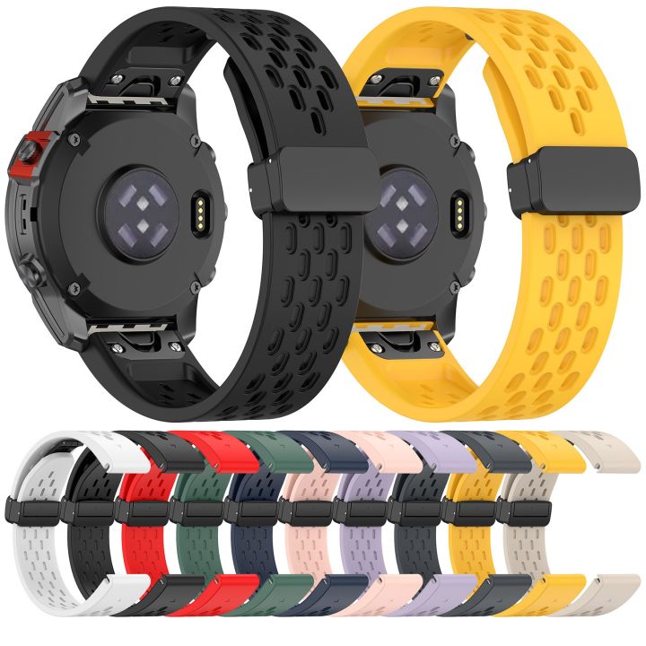 20mm%20Folding%20Buckle%20Hole%20Silicone%20Watch%20Band%20For%20Garmin%20Fenix%207S%20Solar%20-%20Image%204