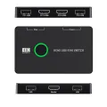 KVM Switch 2 Port Box USB and HDMI-Compatible Switch for 2 Computers. 