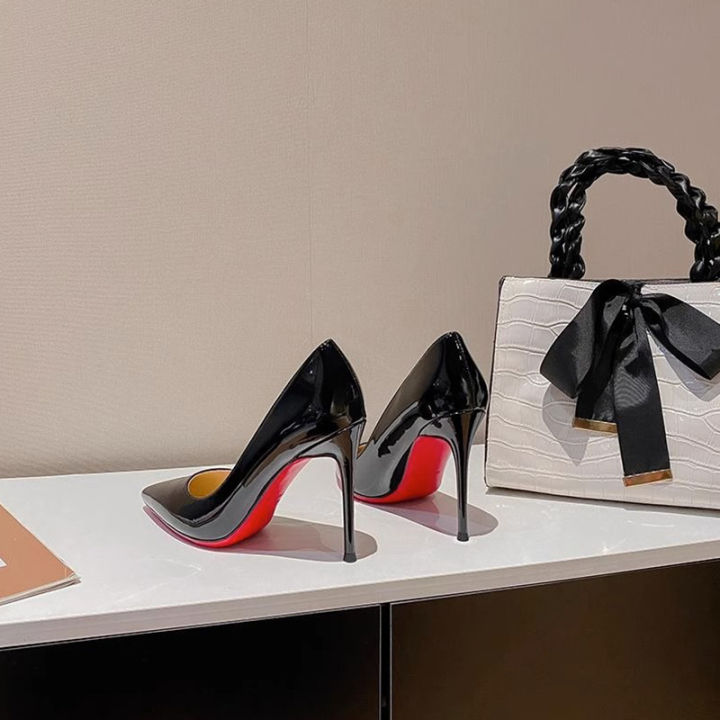 Stiletto Heels Red Bottom Heel Shoes Black High Heels Women's