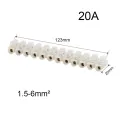 Electrical Screw Terminal Block Dual Row Strip Fixed Wiring Board Wire Connectors 600V 15A Box Connecter Cable Contacts 3/4/5/8p. 