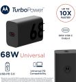 Motorola 68W Gan Turbo Power Fast C-Type Charger for Motorola Edge 60 Pro/Edge 60 Fusion/Edge 50 Fusion/Edge 50 Ultra/50 Pro/Razr 50 Ultra/Moto G45/G54/Moto E40/Moto G35 & Support Other USB C Devise. 