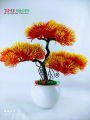 Artificial Bonsai Tree (35Cm Long+Wide) In Plastic Pot For Office, Home, Reading Table Decoration - Home Decoration Item - Home Decoration Item - artificial flower. 