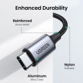UGREEN USB C to 3.5mm Male to Male Audio Cable with DAC Chip Type C Aux Cable for Car, Speaker, Headphone, Phones, iPad, Macbook, Aluminum Nylon Braided.