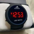 ADIDS- Glass Print Logo ALL-Black New Collection Elegant Digital Wrist Watch For Men. 