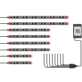 8PCS Motorcycle Underglow LED Light Kit, App Control Multicolor Motorcycle LED Light Kit RGB Strips Light Waterproof Replacement. 