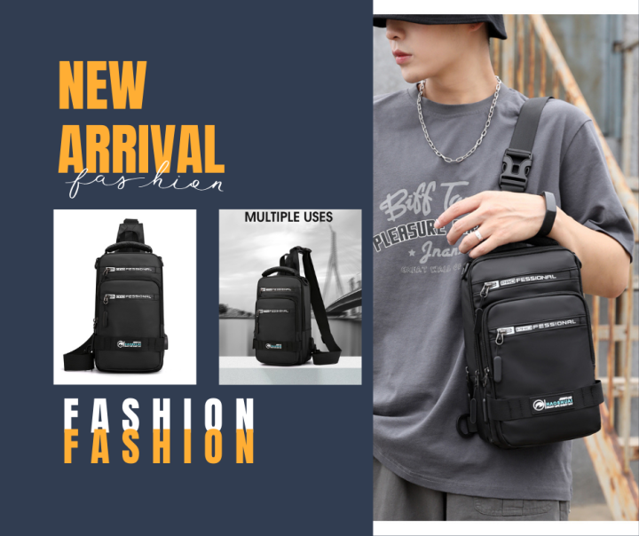 Nylon Cross Body Multifunction Bags for Men
