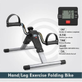 Mini Exercise Cycle/Portable Folding Arm & Leg Pedal Exerciser With Digital Lcd Display Home Indoor Mini Exercise Bike Resistance Adjustable.