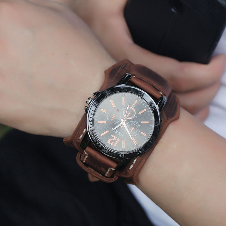 Hot%20selling%20jewelry%20manufacturers%20in%20Europe%20and%20America%20supply%20retro%20and%20domineering%20men's%20cowhide%20watches%20with%20double-layer%20hand%20sewn%20punk%20bracelets%20-%20Image%204