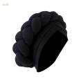 Women African Turban Head Wrap Headscarf Headwear Hair Headwrap Hat Beanie for Wet Black. 