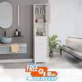 Multipurpose Use Storage Cabinet for Living Room, Office, Kitchen, 72x16"Floor Cabinet with Door, Freestanding Cabinet 6 Tier Display Shelf.
