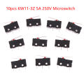 10Pcs Tact Switch KW11-3Z 5A 250V Microswitch 3PIN Limit Switch Buckle Roller Arc lever Snap Action Push Micro switches Demoo. 