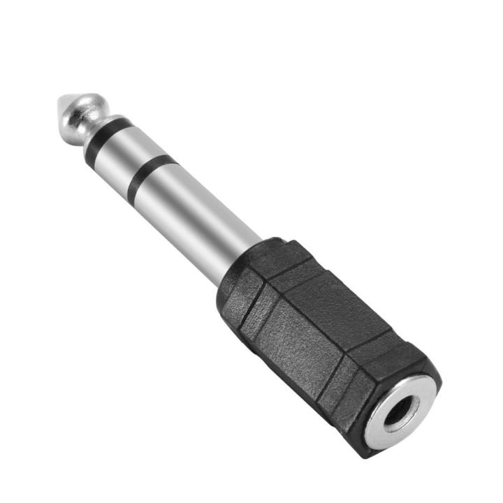 3.5mm (3.5 mm) Mono Socket to 6.35mm 1/4 inch Stereo Silver Plated Jack ...