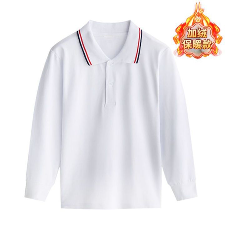 Elementary%20and%20junior%20high%20school%20students%20white%20school%20uniform%20polo%20shirt%20long%20sleeve%20T-shirt%20high%20school%20students%20autumn%20and%20winter%20fleece%20thickened%20base%20shirt%20lapel%20-%20Image%206