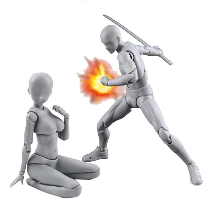 Model From Pvc PVC Model with Box Figure Models (Female+Male,Grey) | Daraz.com.bd