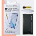 Samsung galaxy s20 Plus one minute series premium uv screen protector with full edge to edge coverage.