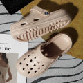 Shoes women's va clogs solea beach sandals 4 summer non-slip ladies 202 closed-toe platform slippers ladies cut-out E. 