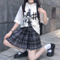 Women Pleated Skirts Japanese School Uniform High Waist Cute Mini Plaid Skirt Summer JK Uniform Students Clothes 17 Color. 