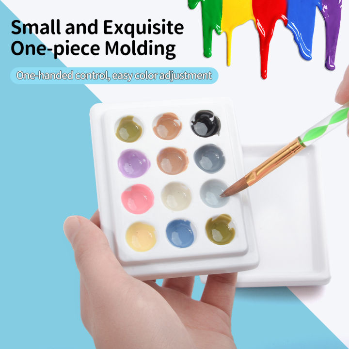 Compact%20Size%20Watercolor%20Palette%20Refillable%20Illustrated%20Cover%20Lightweight%20Mini%20Palette%2012%20Grid%20Paint%20Set%20for%20Children'S%20Art%20-%20Image%208