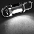 Mini Flashlight 7 Gear COB LED Keychain Flashlight Type-C USB Rechargeable Portable Keychain Torch Waterproof for Camping Hiking-D shop.
