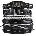 Vintage Leather Bracelet For Men Woven Set Ornament Bracelet Punk Style Men's Combo DIY Multi-layer Charm Bracelet Jewelry.