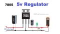 2Pcs Chinese LM7805 L7805CV L7805 7805 5V 1.5A Voltage Regulator IC 3 Pin TO-220 Package Fixed 5V Positive Voltage Regulator IC. 