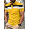 Mens Polo Short Sleeve Tops Fashion Mens Polo Clothing New Mens Printed Striped Polo Shirt Casual Plus Size Blouse.