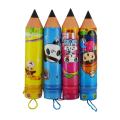 Pencil Shaped Pencil Box Bags Pouch Random Color 1 Pc.