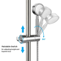 Hand Shower Holder Adjustable Shower Holder 360° Rotatable Shower Holder with 2 Hooks Fit for Bathroom.