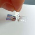 holographic sticker security seals tamper proof labels with Unique serial number safe warranty sticker void seal 1x3 cm silver. 