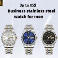 Poedagar 615 Fashionable Diamond Cut Quartz Stainless Steel Watch For Men.