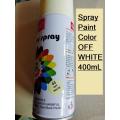 OFF WHITE Color 400mL Spray Paint Multipurpose Spray Paint Off White Color Uses Metal Wood Plastics Motor Cycles Bi-Cycle Furniture. 