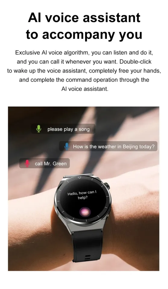 New NFC Smart Watch Men GT3 Pro AMOLED 390*390 HD Screen Heart