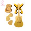 Wooden Pick Box Handcrafted Wooden Guitar Pick Box with Stand Engraved Storage Case for Guitar Picks Perfect Gift for Musician Guitar Pick Case.