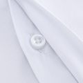 Solid Mens Classic French Cuffs Dress Shirt Long Sleeve Covered Placket Formal Business Standard-fit Design Wedding White Shirts.