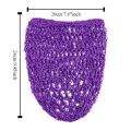 Fashion Handmade Mesh Hair Net Turban Hat Chemo Hats Black Wig Caps Night Cap Comfortable Crochet Hair Snood for Sleeping. 