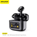 Awei T56 ANC TWS Earphone With Touch LED Screen V5.4 Wireless Bluetooth Earbuds. 