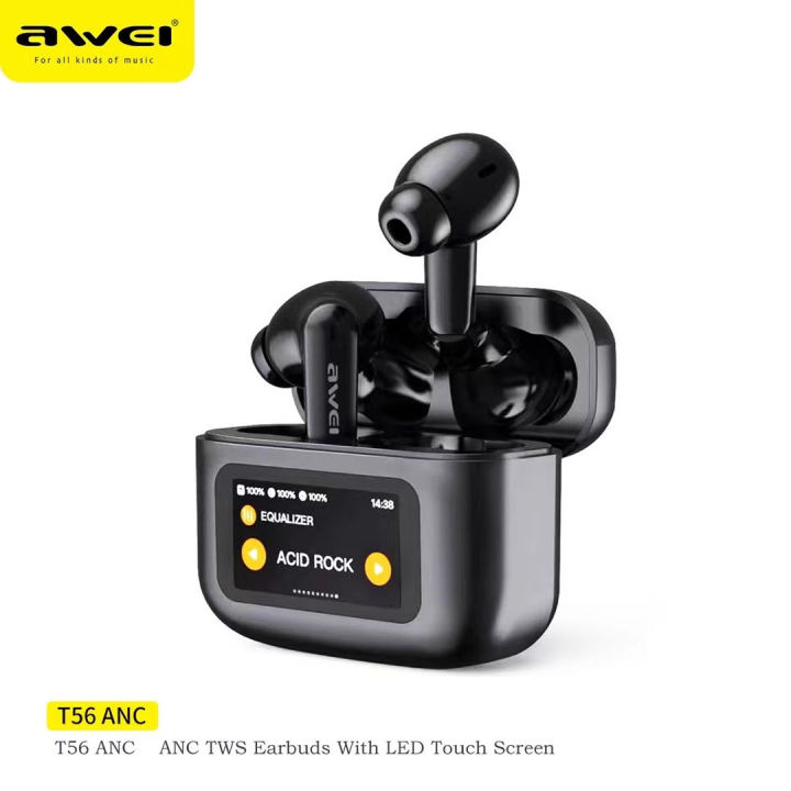 Awei%20T56%20ANC%20TWS%20Earphone%20With%20Touch%20LED%20Screen%20V5.4%20Wireless%20Bluetooth%20Earbuds%20-%20Image%204