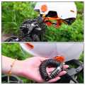 Motorcycle Helmet Lock Cable Black Tough Combination 4 Digit Password Anti-theft.
