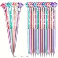 4pcs Large Crystal Diamond Gel Pens Christmas Gift Shiny Ballpoint Pen Black Ink Pens Suitable For School Office Accessories.