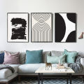 Modern Poster Abstract Art Prints Canvas Painting Black White Art Print Line Art Boho Wall Picture For Living Room Home Decor.