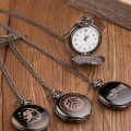 Retro Flip Quartz Birthday Gift Student Graduation Watch Tsinghua Peking University School Badge Pocket Watch Lettering Photo. 