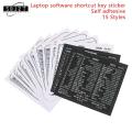 Computer Reference Keyboard Shortcut Sticker Adhesive For Windows PC Laptop Desktop For Lightroom Shortcut For Macbook Shortcut. 