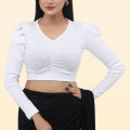 Crop top full sleeve fashionable blouse for women's..